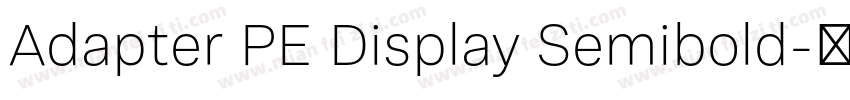 Adapter PE Display Semibold字体转换